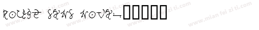 rouge sans nova字体转换